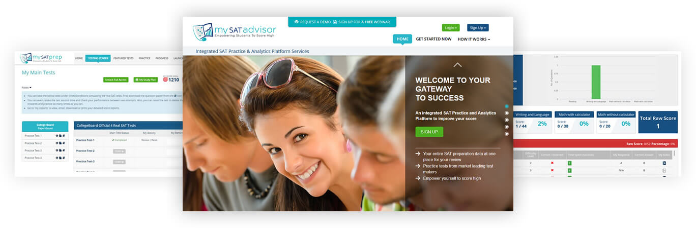 
Integrated SAT Practice & Analytics Platform Services