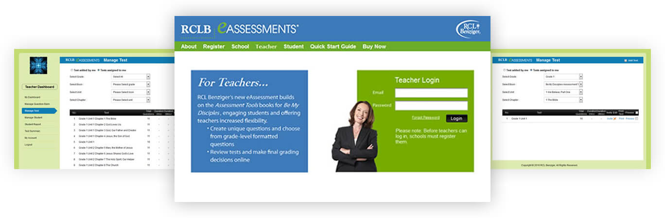 RCLB Teachers Login & Manage Tests