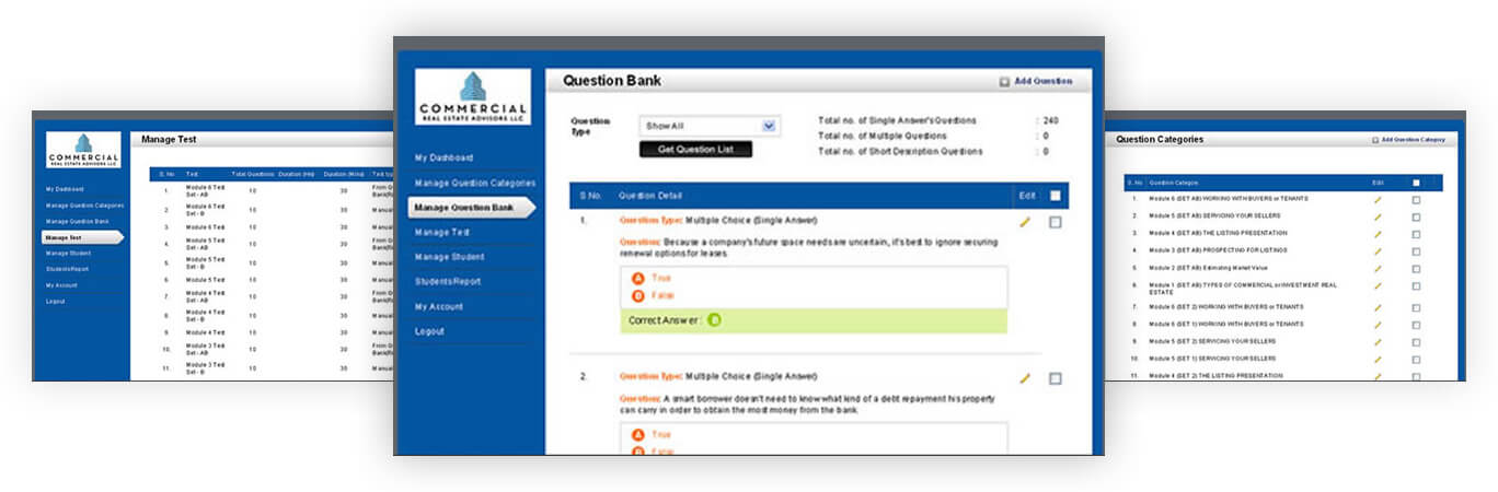 
RE/MAX: Manage Test, Question Bank & Categories