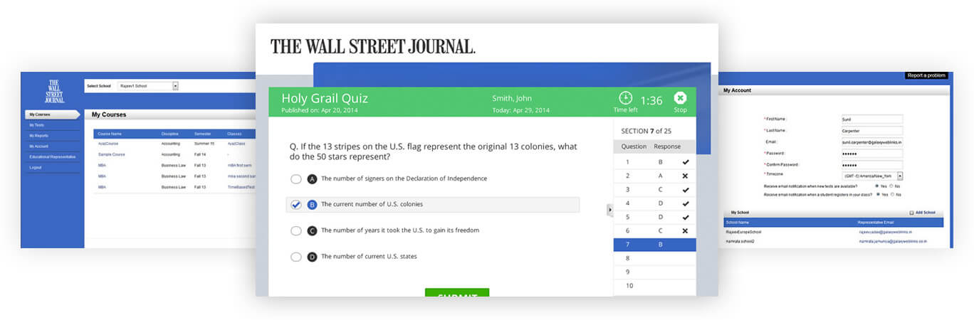 WSJ Account, Quiz and Courses