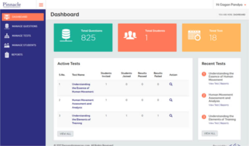 Pinnacle Dashboard