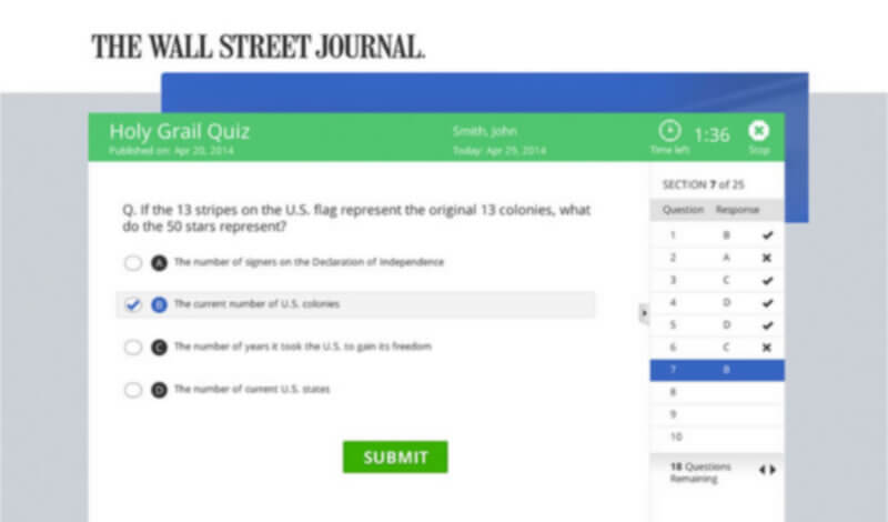 WSJ Weekly News Quiz App