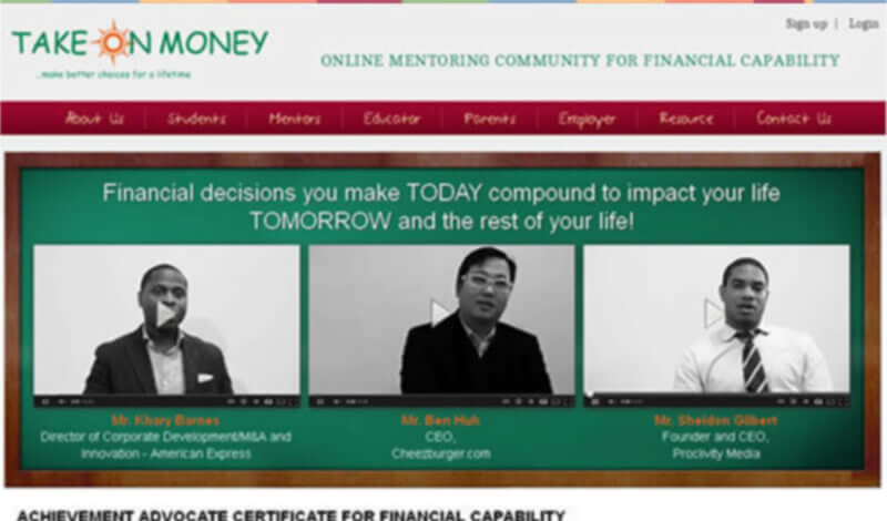 Take On Money - an Online Mentoring Community